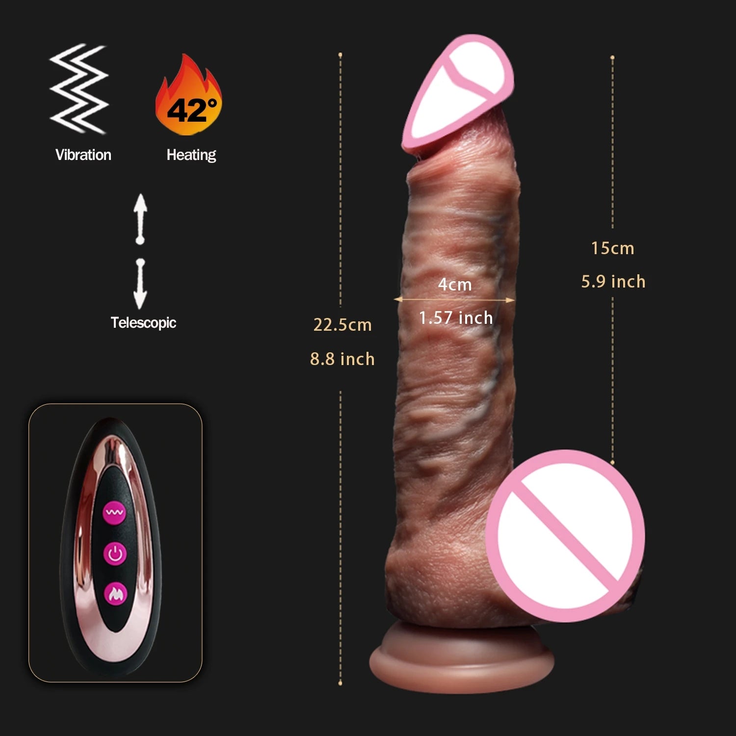 Vibrador realista para mujer con mando a distancia