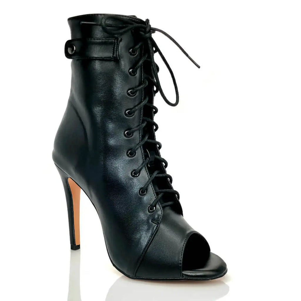 Sexy High Heel Boots für Damen - Elegante Stiefeletten mit Schnürung und Stilettoabsatz für Partys