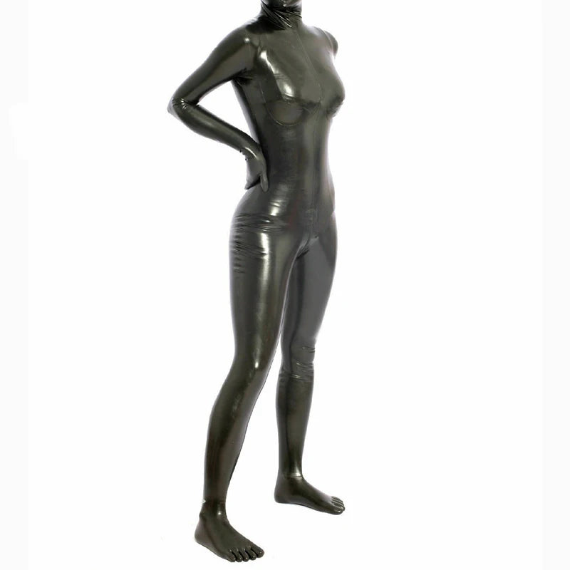 Latex-Catsuit Sexy mit integrierten Fünf-Zehen-Socken – Unisex Fetisch-Anzug für Herren und Damen