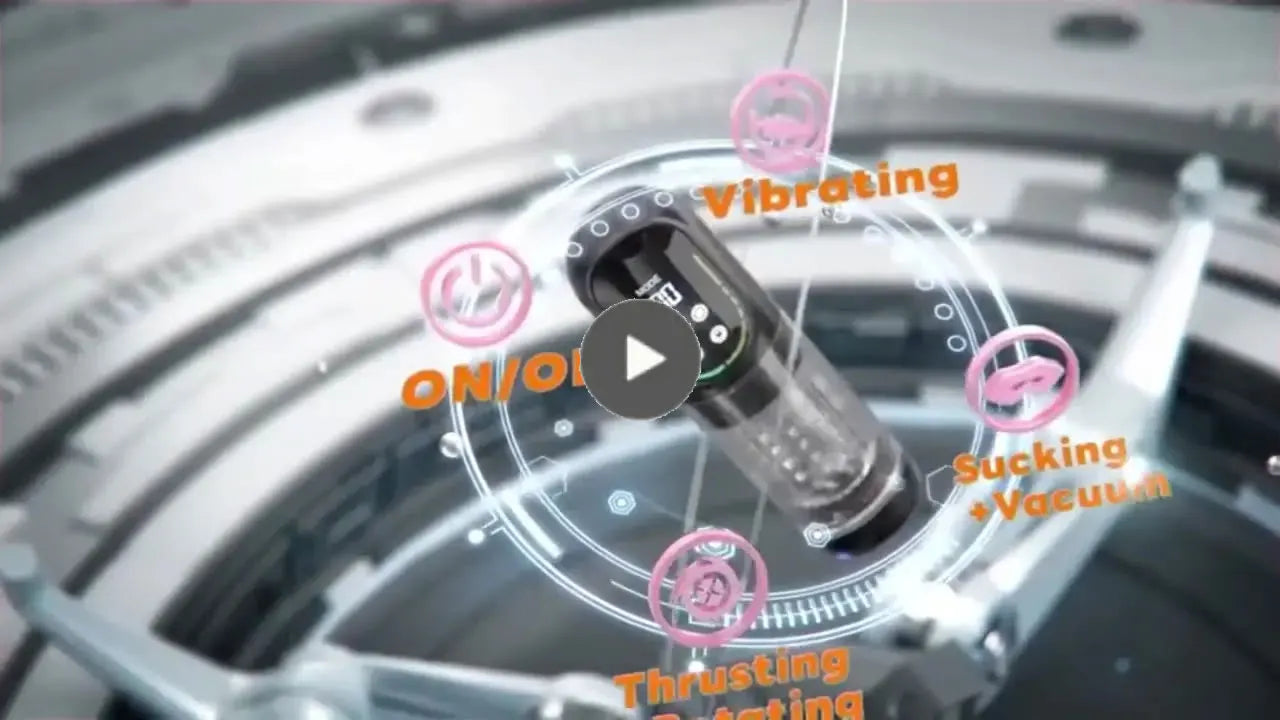 Automatischer männlicher Masturbator mit Saugfunktion, Leckfunktion, 7 Stoß- und Rotationsbewegungen – Becher mit LCD-Anzeige