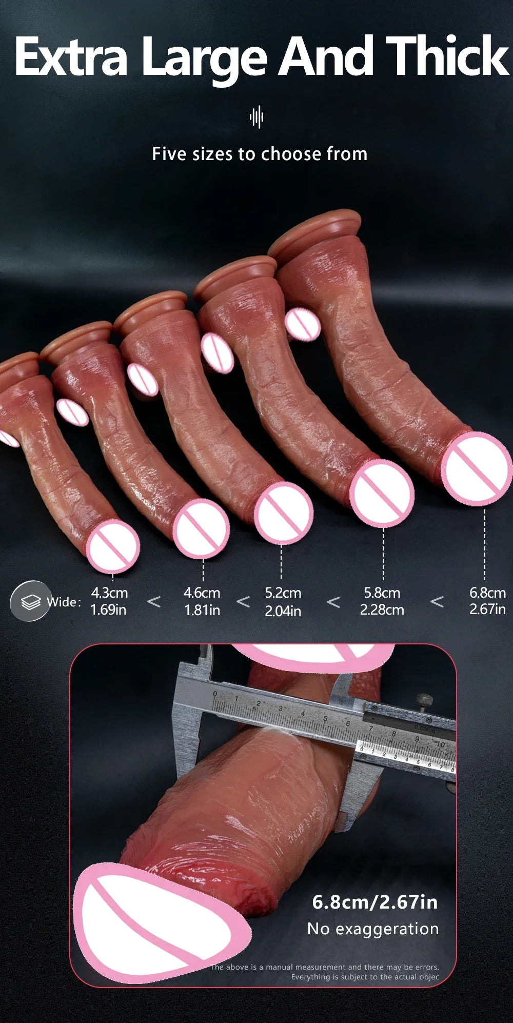 Riesiger, übergroßer realistischer Dildo – Enormer Dildo für tiefe Penetration und extremes Vergnügen