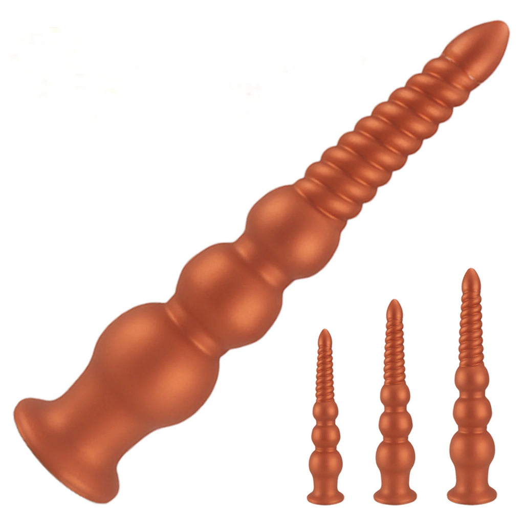Set de Cuentas Anales Grandes y Dilatadores Anal – Plug Anal Progresivo con Consolador para Placer Avanzado