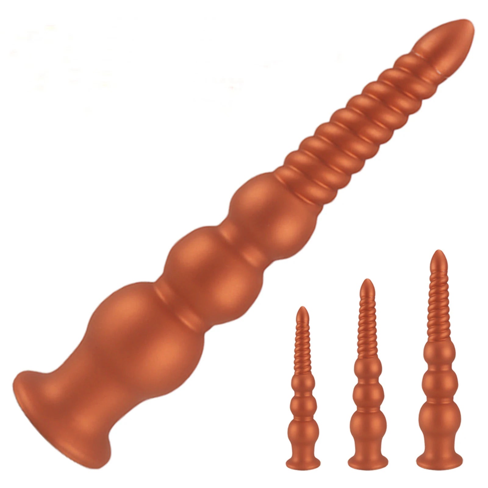 Set de Cuentas Anales Grandes y Dilatadores Anal – Plug Anal Progresivo con Consolador para Placer Avanzado