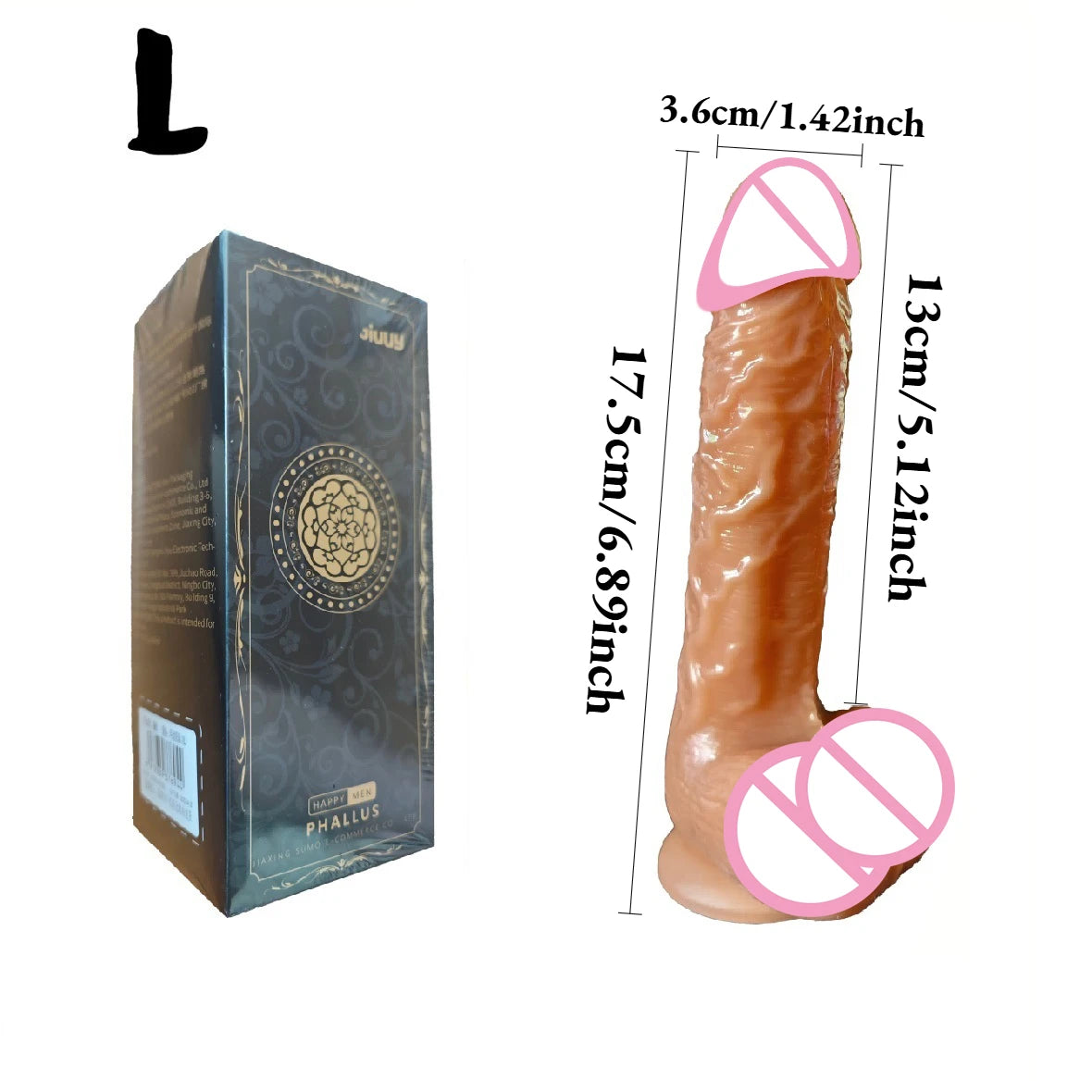 Superrealistischer Dildo Wasserdichter Silikonpenis Erwachsenes Sexspielzeug Anal-Vagina-Masturbator Dildo mit Saugnapf Cock Gode Massager