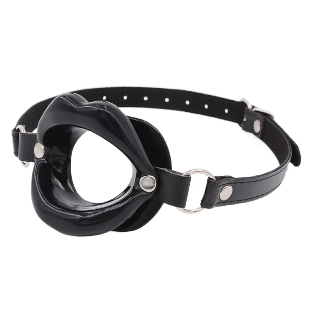 Set de 4 Mordazas con Bola de Silicona Abierta – Gag Ball BDSM Ajustable para Juegos Eróticos y Bondage