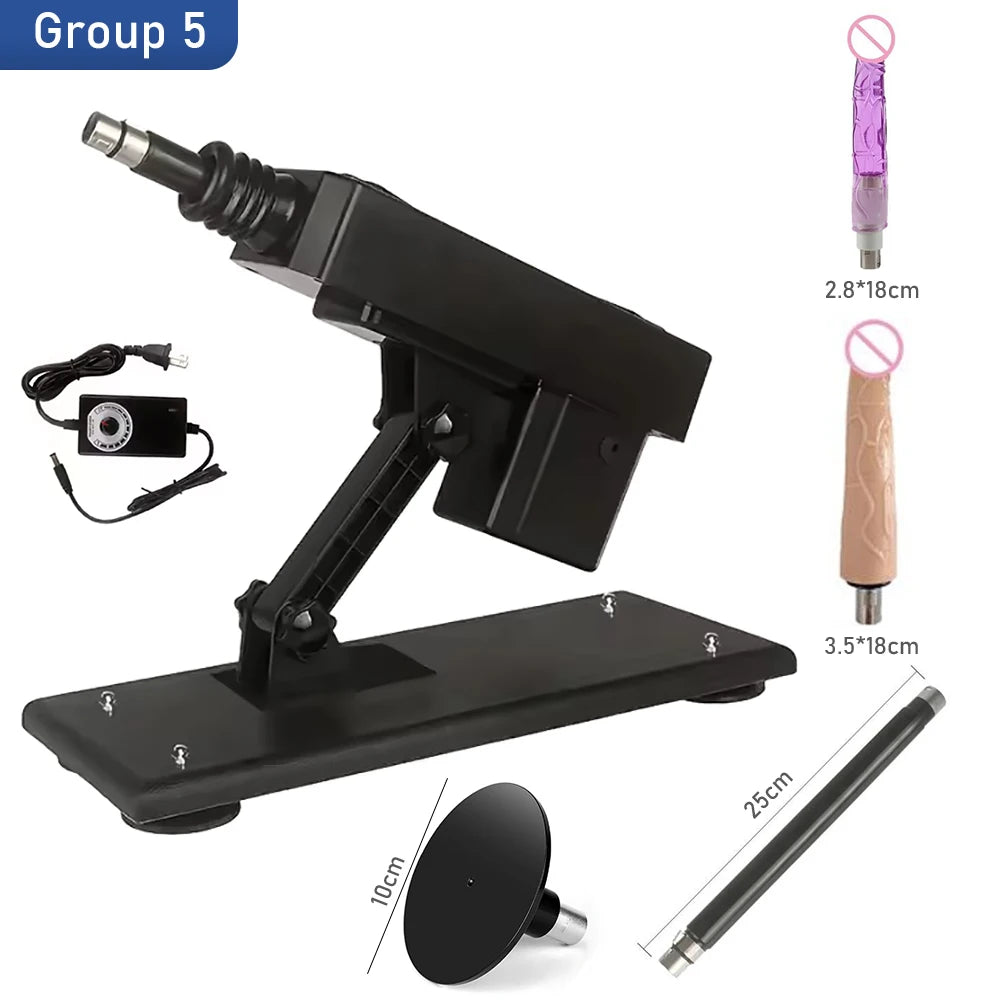 FREDORCH Sexmaschine Teleskopisch mit Dildo – Automatische Masturbationshilfe für Paare