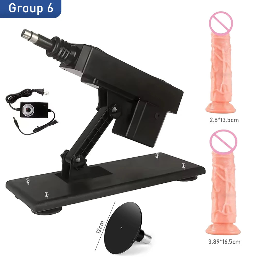 FREDORCH Sexmaschine Teleskopisch mit Dildo – Automatische Masturbationshilfe für Paare