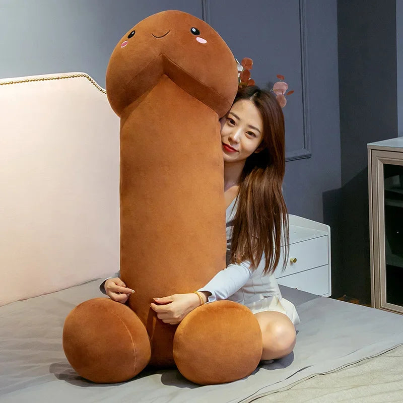 Peluche Divertido de Pene Gigante Suave - Cojín Realista Stuffed Plush para Regalos Picantes y Decoración