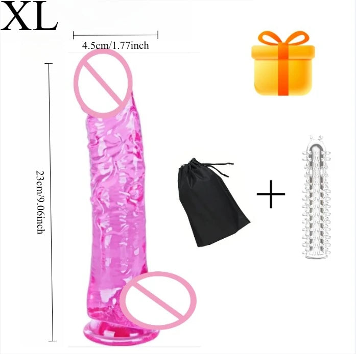Realistischer Riesen-Dildo mit Saugnapf und Hoden – realistisches Sexspielzeug für intensives Vergnügen