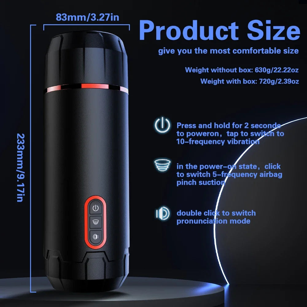 Automatischer Masturbator Männlich Saugend Silikon Realistische Vagina Vibrator Oralsex Muschi Masturbationsbecher Sexspielzeug Für Männer 18 +