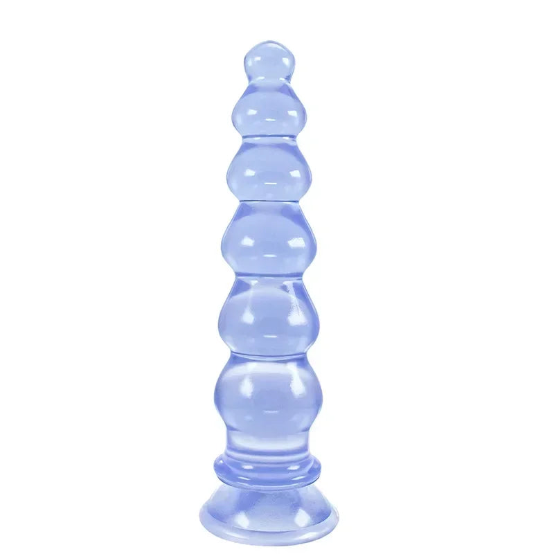 Set de Plugs Anal Gigantes con Cuentas - Anal Beads de PVC para Placer Anal Extremo y Estimulación Prostática