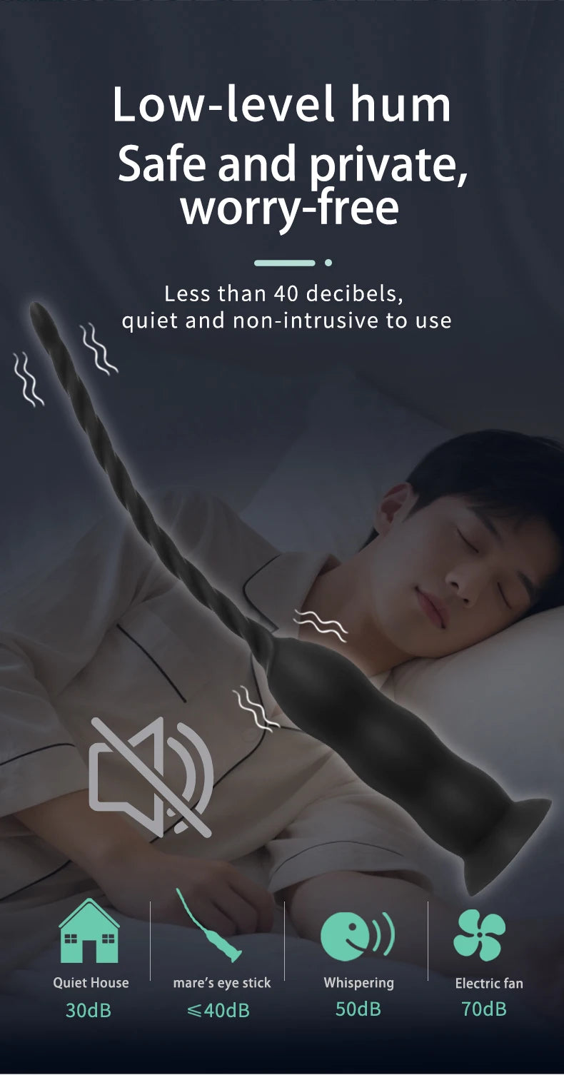 Vibrierender Silikon-Penisvibrator, männlicher Vibrator, Dilatatoren mit 10 Vibrationsmodi, Penis-Harnröhrenstöpsel-Vibrator für Männer, Sexspielzeug
