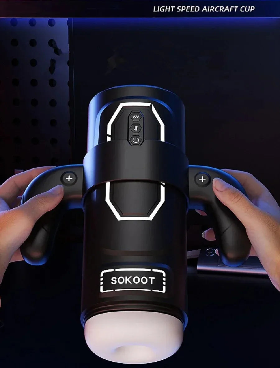 Leten THRUSTING-PRO Automatischer, teleskopischer Masturbator für Männer mit Saug-, Wärme- und intelligenter Bewegungsfunktion