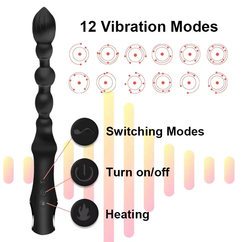 Beheizbarer Analplug aus weichem Silikon – Analstimulator mit Wärme zur Prostata- und Analfreudenmassage