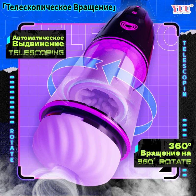 Männlicher Penisstimulator mit 9 Vibrations-, Rotations- und Saugmodi – Automatisches Massagegerät für intensive Lust