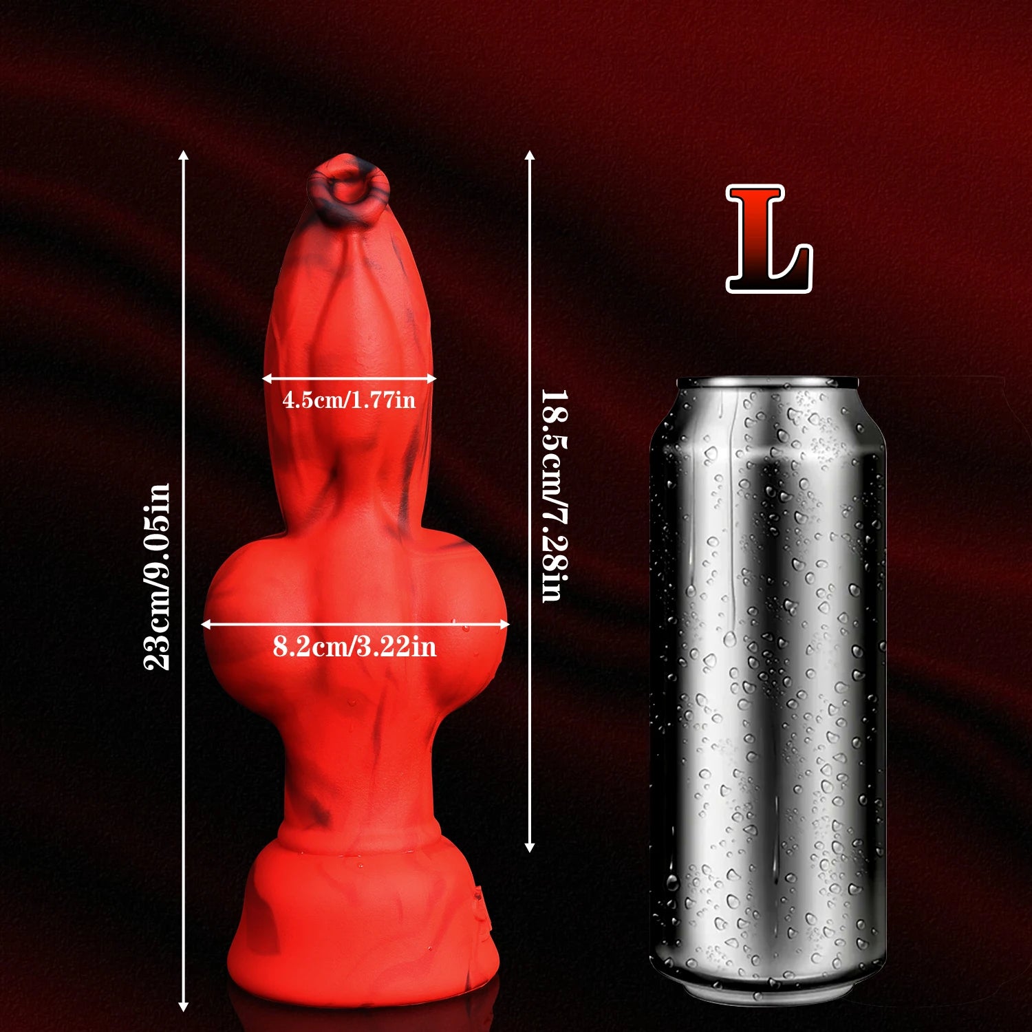 Realistischer Dildo im Hunde-Stil mit großem Knoten – Anal-Dildo aus Silikon für Prostata- und extremen Genuss