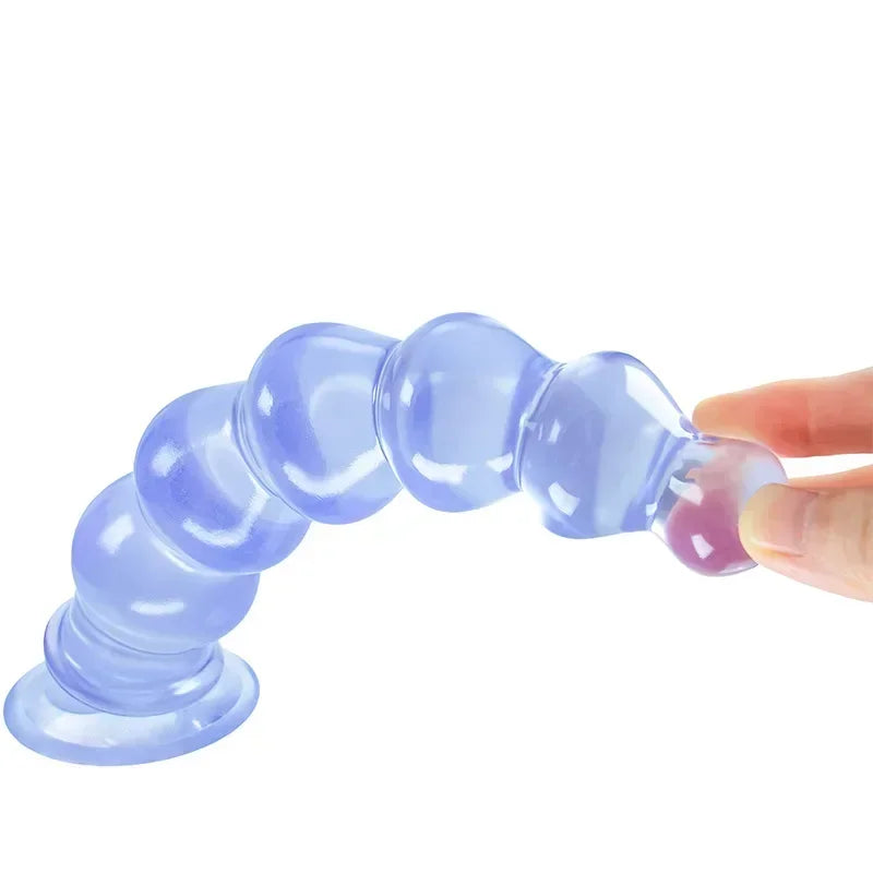 Set de Plugs Anal Gigantes con Cuentas - Anal Beads de PVC para Placer Anal Extremo y Estimulación Prostática