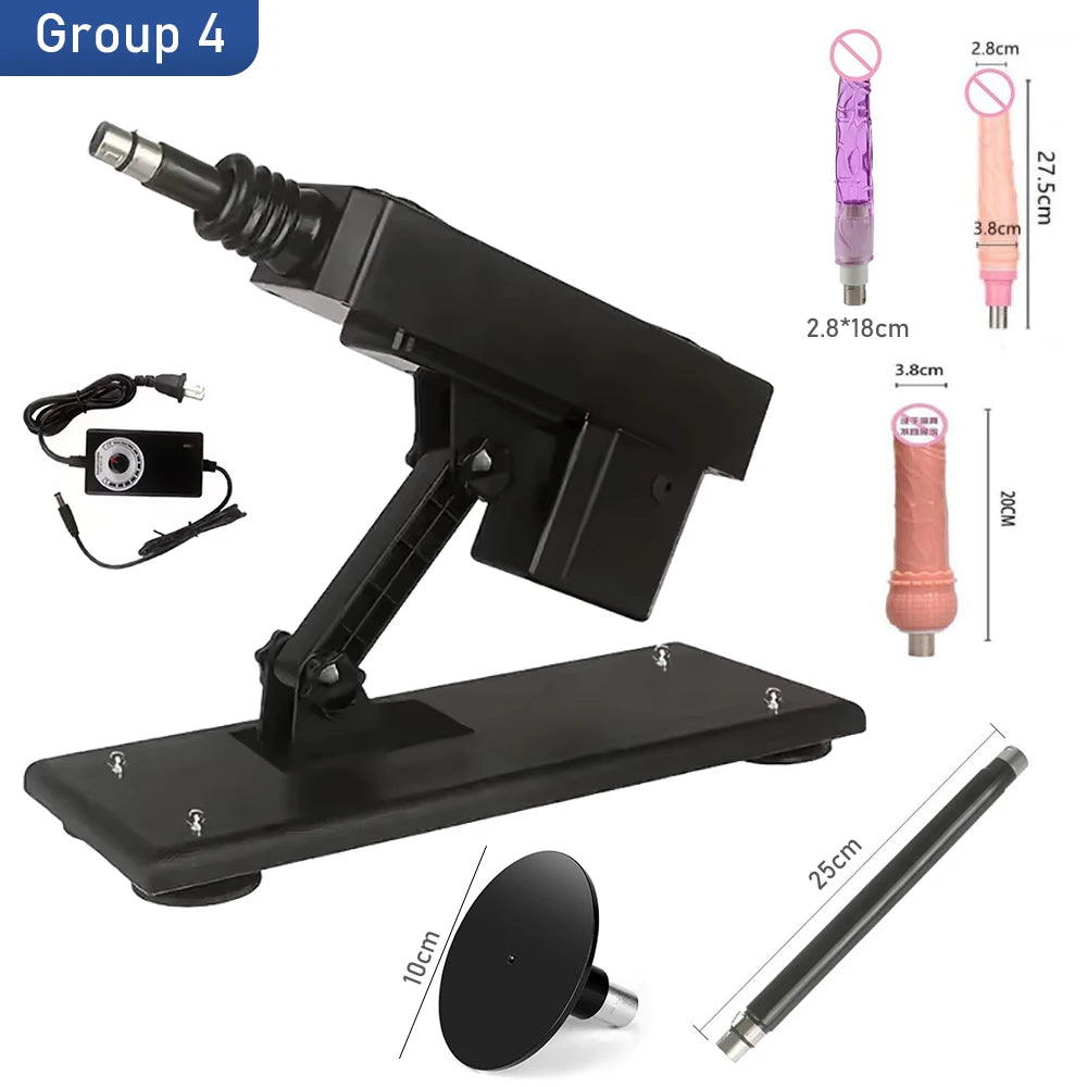 FREDORCH Sexmaschine Teleskopisch mit Dildo – Automatische Masturbationshilfe für Paare