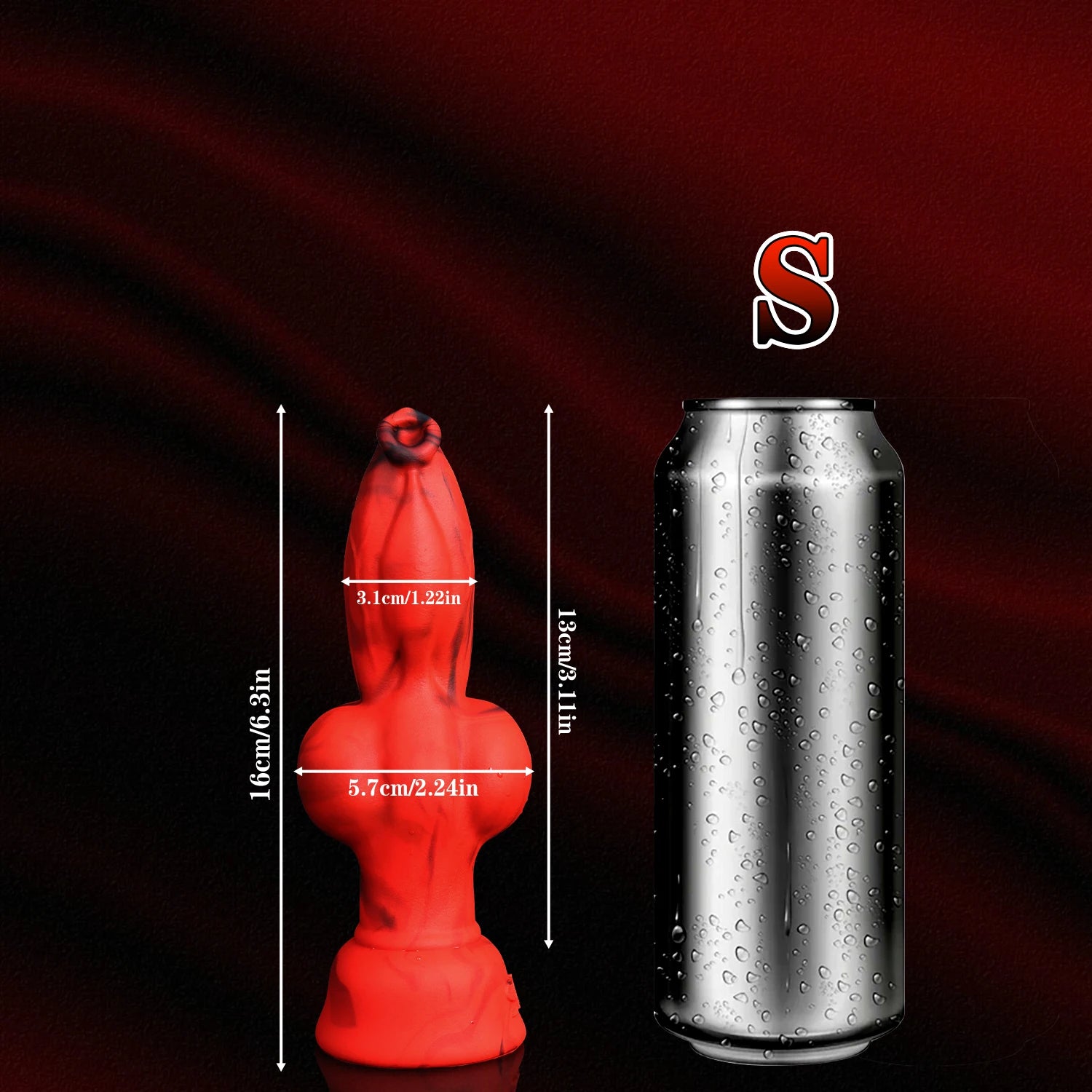 Realistischer Dildo im Hunde-Stil mit großem Knoten – Anal-Dildo aus Silikon für Prostata- und extremen Genuss