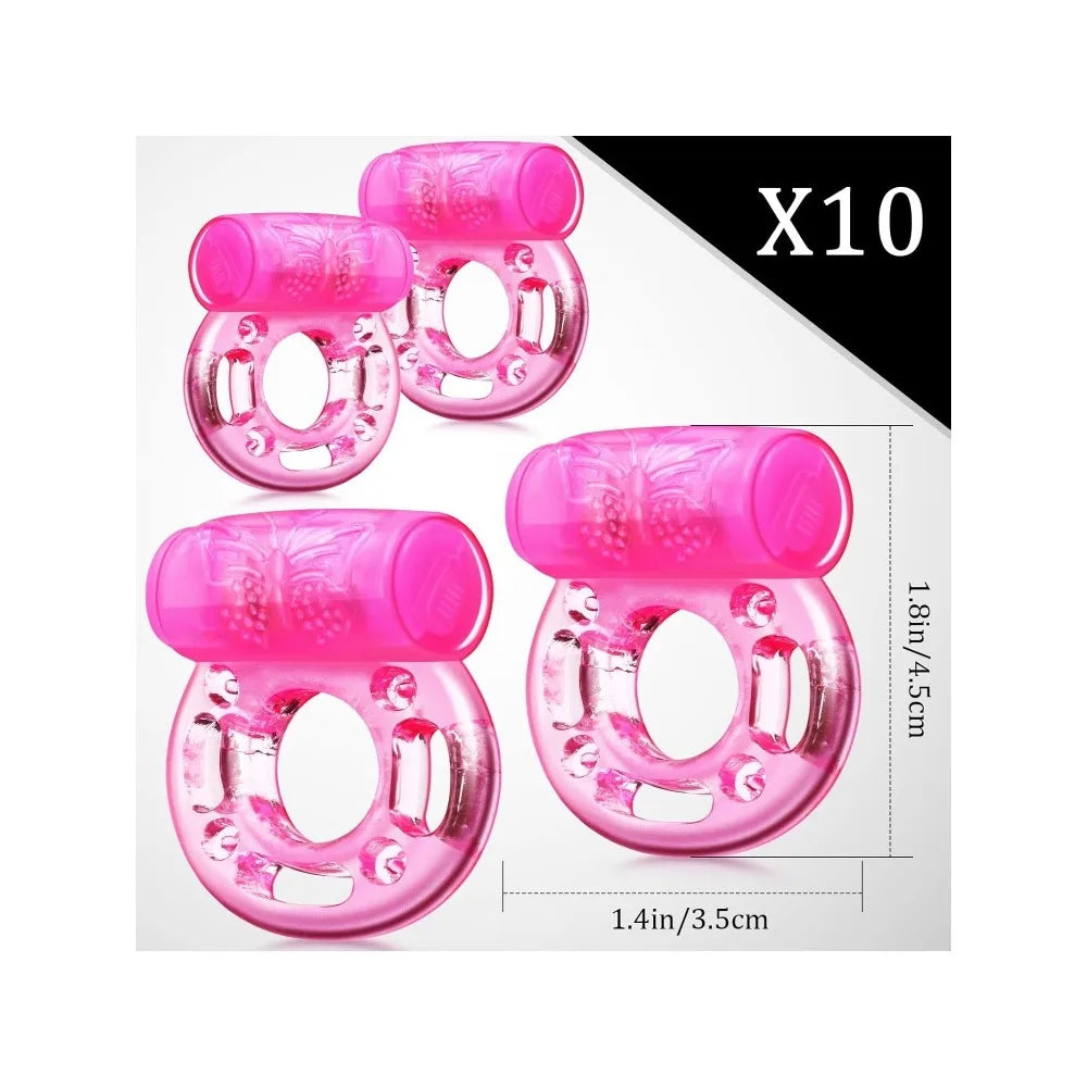 Vibrierender Penisring Vibrator Silikon Penisring mit Klitorisstimulator Intime Sexspielzeuge Männer Langanhaltende Stärkere Vibratoren Ring
