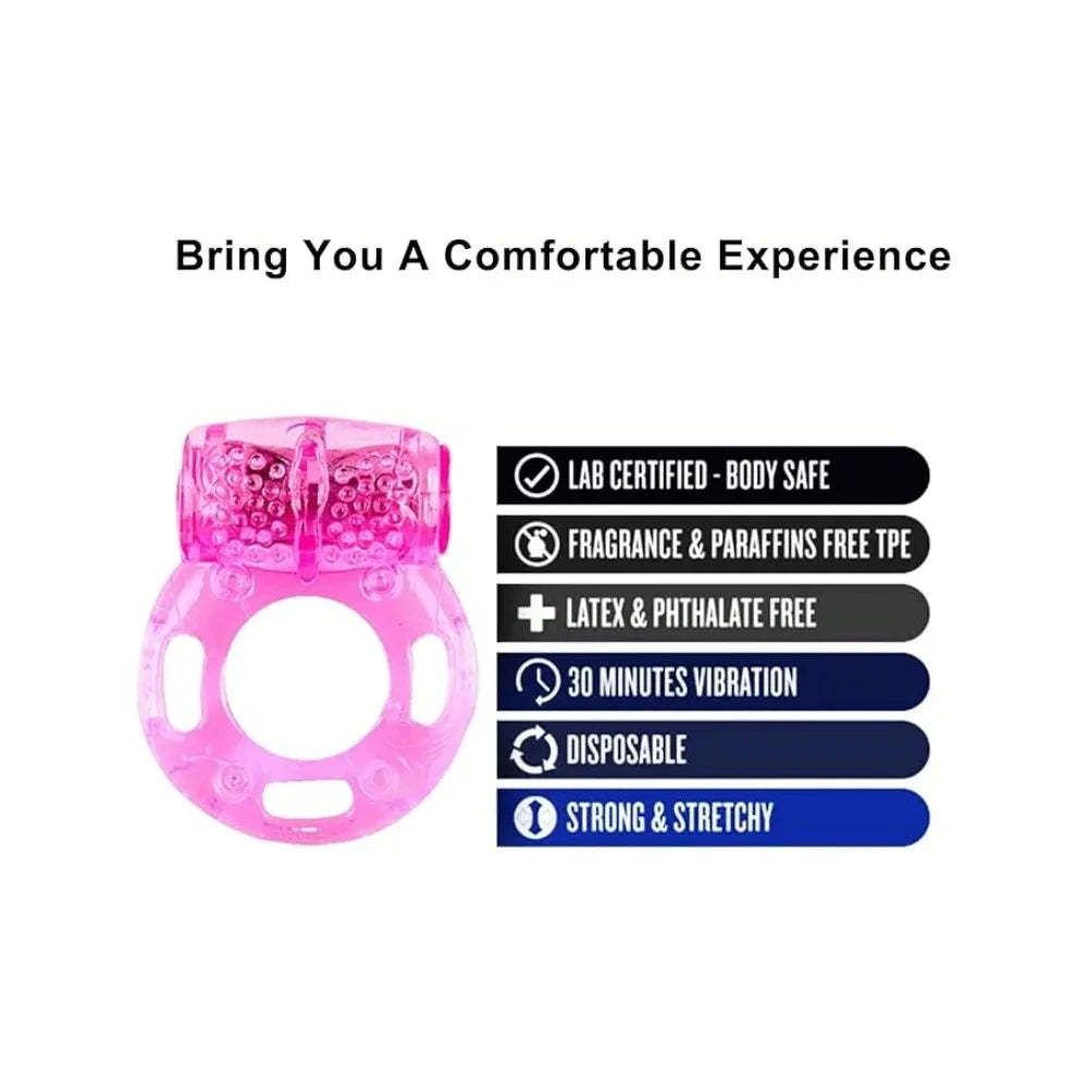 Vibrierender Penisring Vibrator Silikon Penisring mit Klitorisstimulator Intime Sexspielzeuge Männer Langanhaltende Stärkere Vibratoren Ring