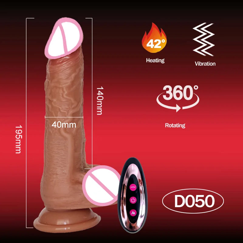Vibrador realista para mujer con mando a distancia