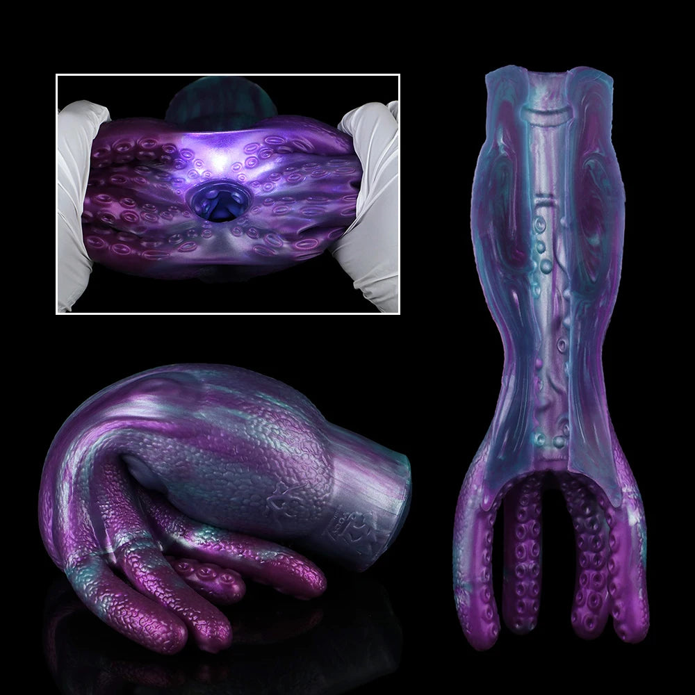 Männer-Masturbator Oktopus Fantasie mit Tentakeln – Silikon-Stroker mit Saugkanal und Stimulation