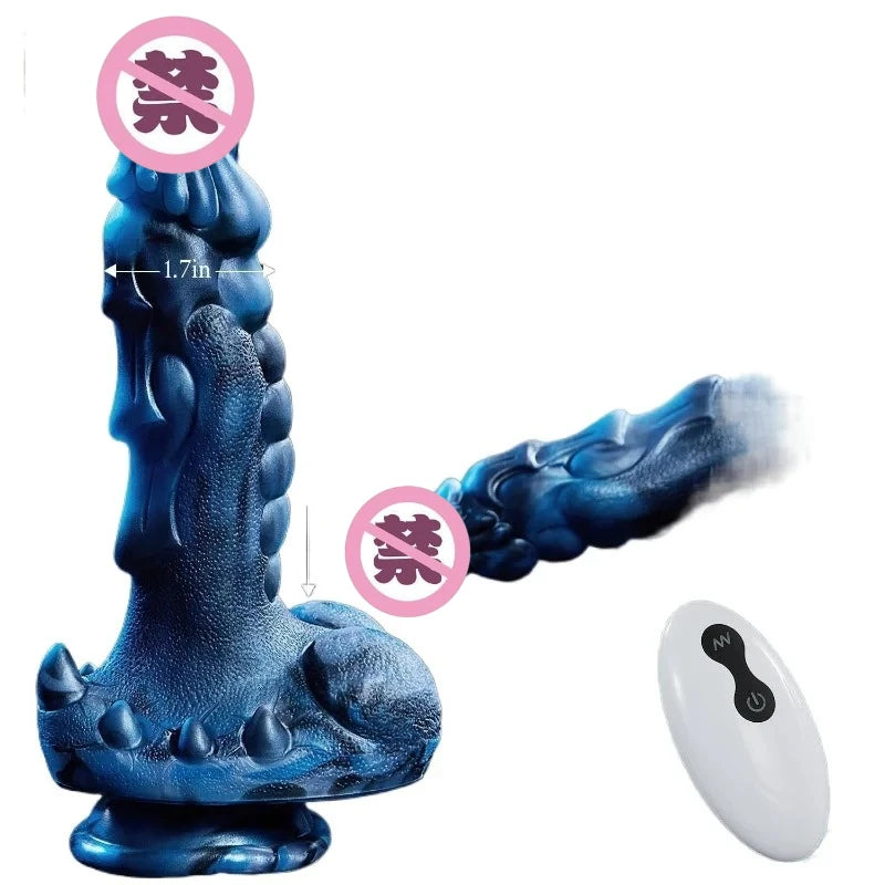Männlicher Masturbator mit kabelloser Fernbedienung aus Flüssigsilikon – Vibrationshülle für den Penis