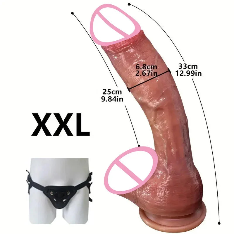 Riesiger, übergroßer realistischer Dildo – Enormer Dildo für tiefe Penetration und extremes Vergnügen