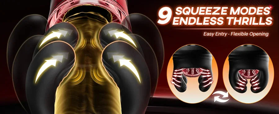 Männlicher Penisstimulator mit 9 Vibrations-, Rotations- und Saugmodi – Automatisches Massagegerät für intensives Vergnügen