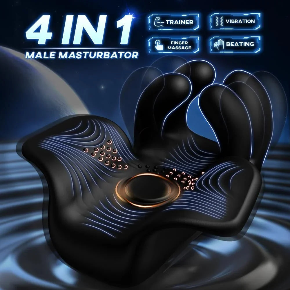 Männlicher Penisstimulator mit 9 Vibrations-, Rotations- und Saugmodi – Automatisches Massagegerät für intensives Vergnügen