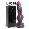 Plug Anal Gigante Morado Estilo Animal con Nudo - Dildo Knot de Silicona para Placer Anal Extremo
