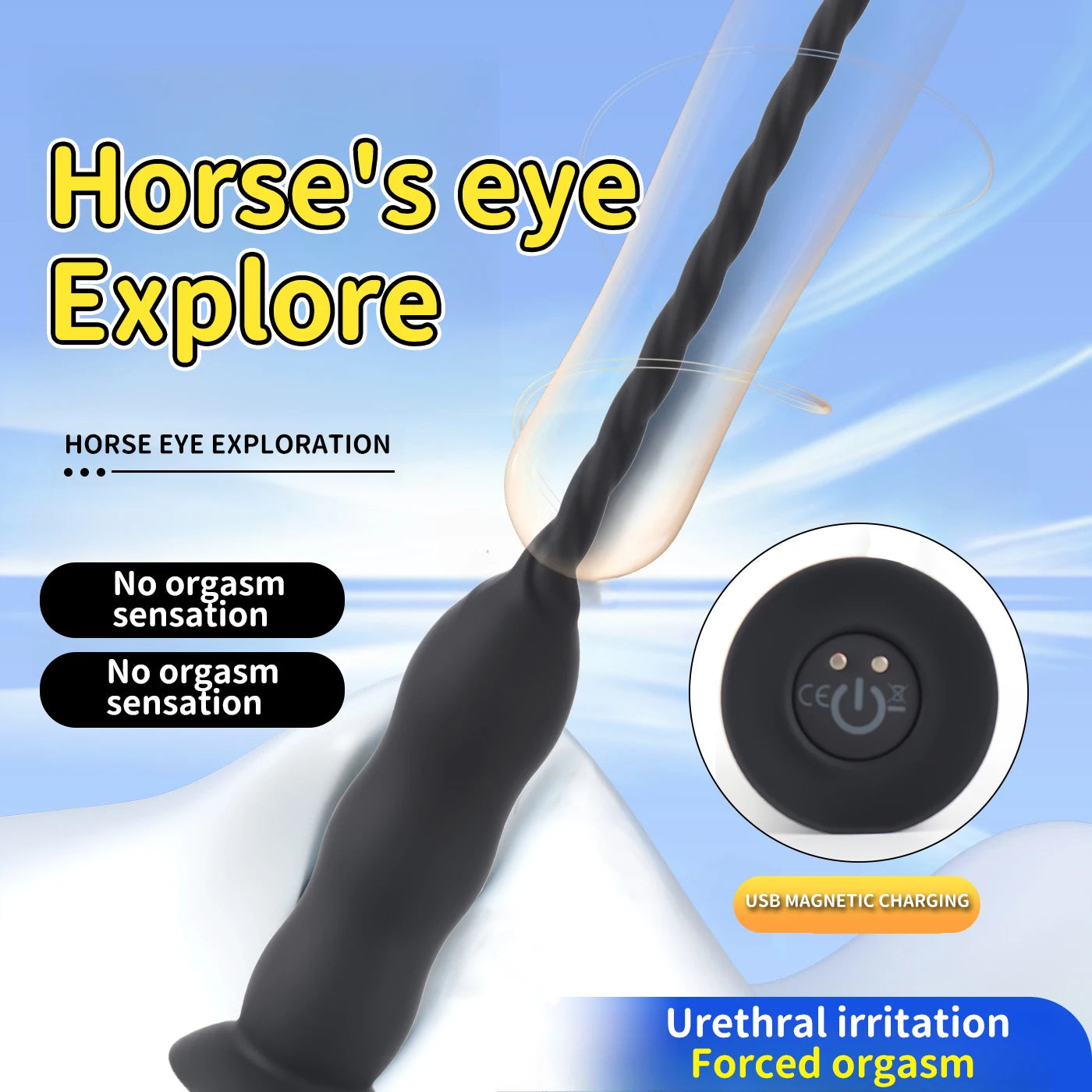Männlicher Harnröhrenvibrator mit 10 Vibrationsmodi