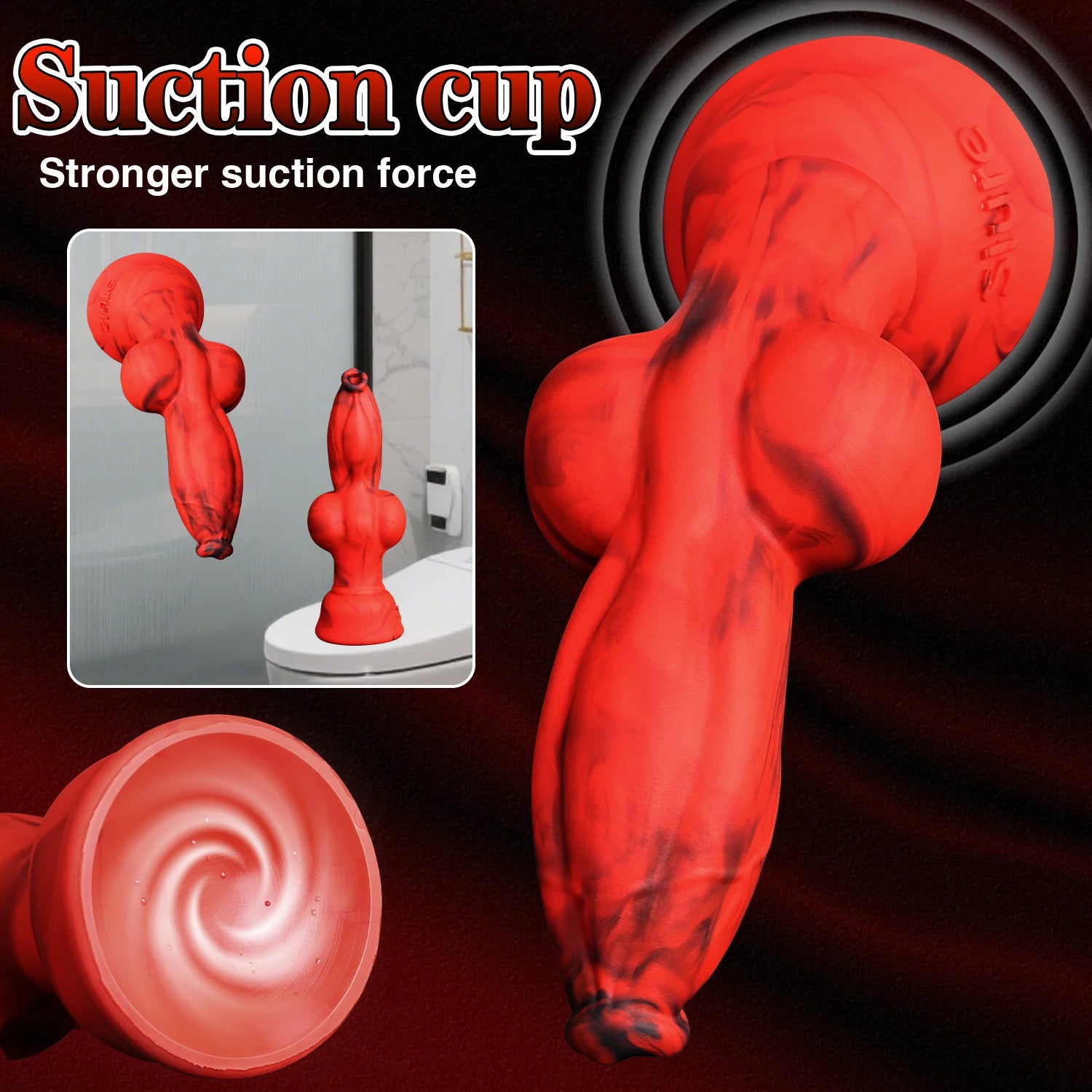 Realistischer Dildo im Hunde-Stil mit großem Knoten – Anal-Dildo aus Silikon für Prostata- und extremen Genuss