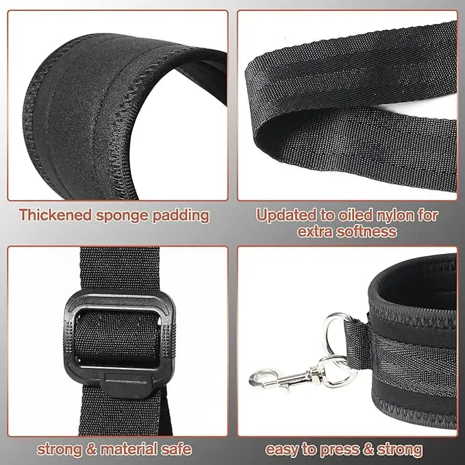 Kit BDSM de Sujeción para Cama - Arnés y Esposas Ajustables para Bondage Erótico en Pareja