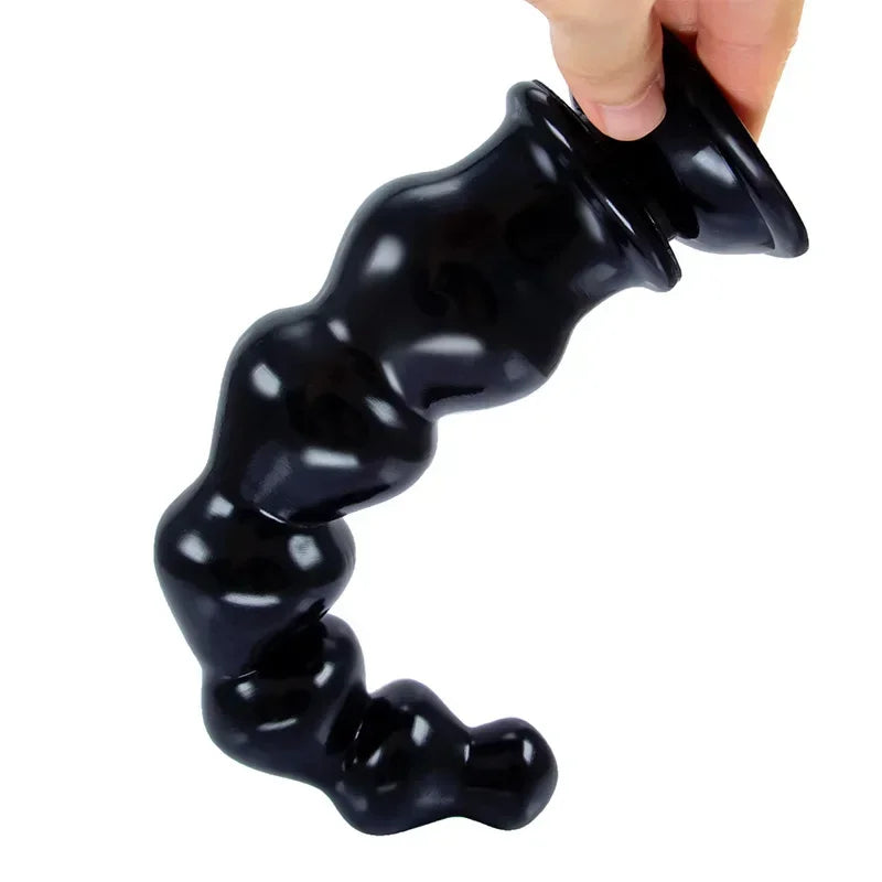 Set de Plugs Anal Gigantes con Cuentas - Anal Beads de PVC para Placer Anal Extremo y Estimulación Prostática