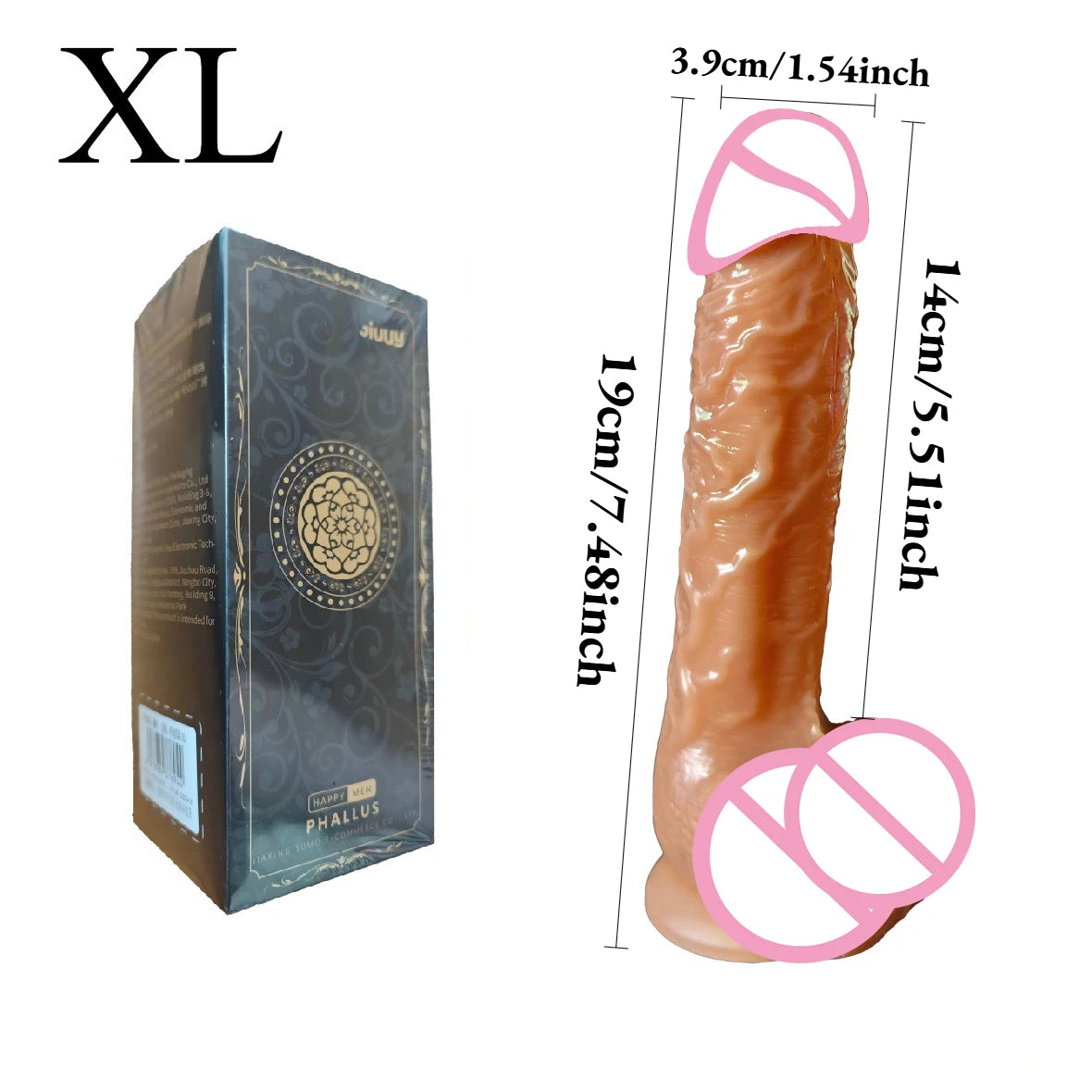 Superrealistischer Dildo Wasserdichter Silikonpenis Erwachsenes Sexspielzeug Anal-Vagina-Masturbator Dildo mit Saugnapf Cock Gode Massager