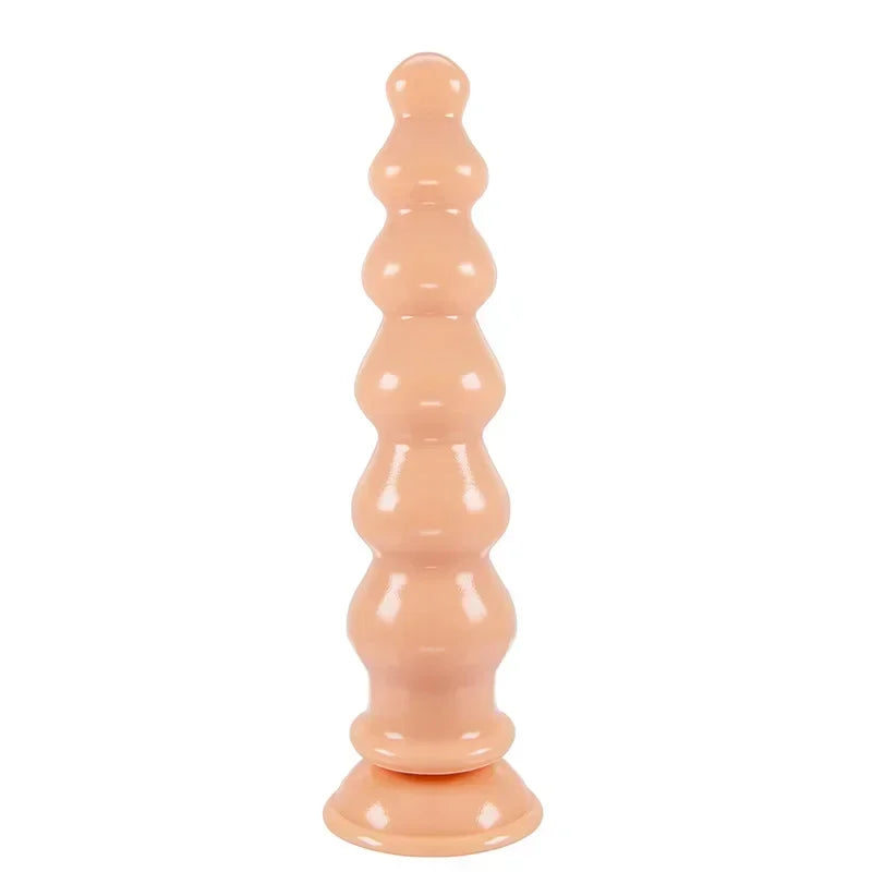 Set de Plugs Anal Gigantes con Cuentas - Anal Beads de PVC para Placer Anal Extremo y Estimulación Prostática