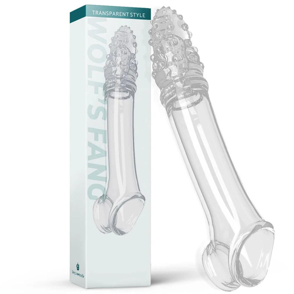 Wiederaufladbarer Penisverlängerer mit Vibrationsfunktion und Verzögerungseffekt