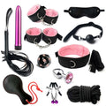 Kit BDSM de Sujeción para Cama - Arnés y Esposas Ajustables para Bondage Erótico en Pareja