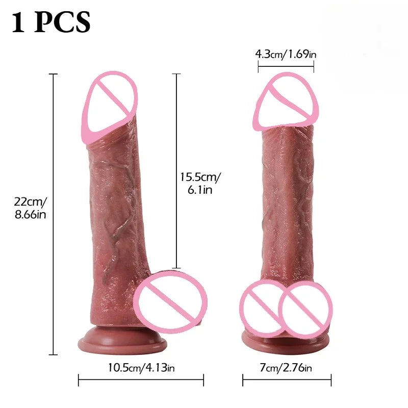 Superrealistischer Dildo Wasserdichter Silikonpenis Erwachsenes Sexspielzeug Anal-Vagina-Masturbator Dildo mit Saugnapf Cock Gode Massager