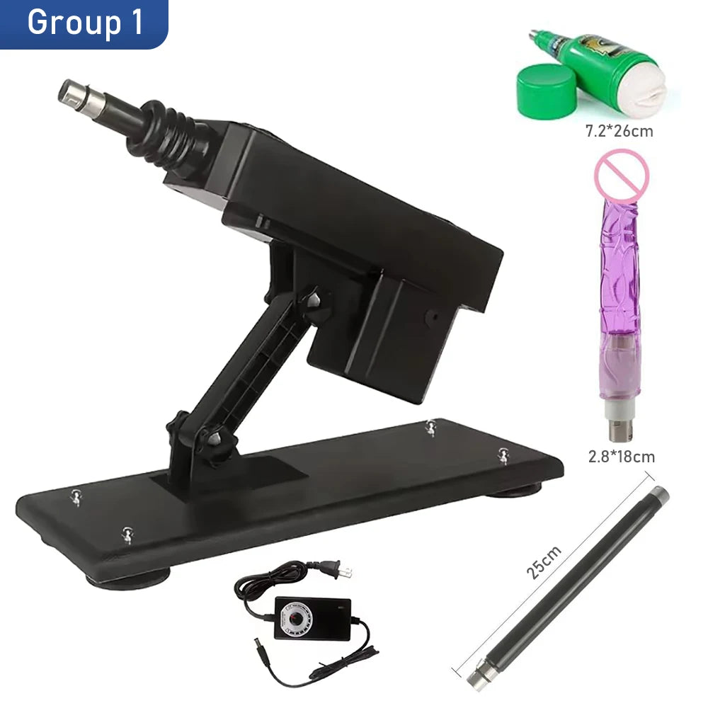 FREDORCH Sexmaschine Teleskopisch mit Dildo – Automatische Masturbationshilfe für Paare