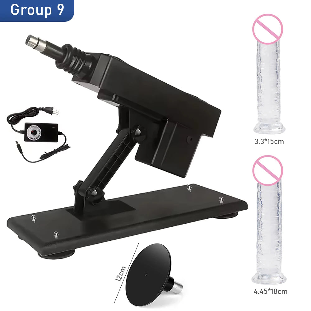 FREDORCH Sexmaschine Teleskopisch mit Dildo – Automatische Masturbationshilfe für Paare