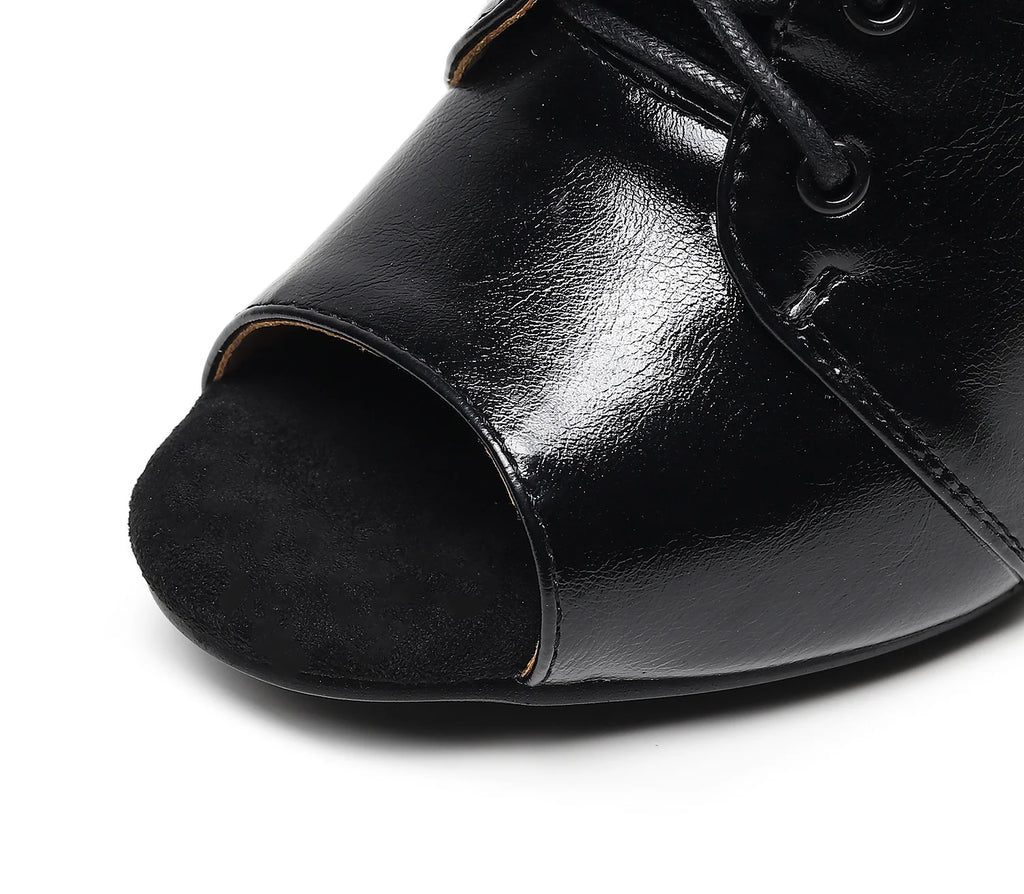 Sexy High Heel Boots für Damen - Elegante Stiefeletten mit Schnürung und Stilettoabsatz für Partys