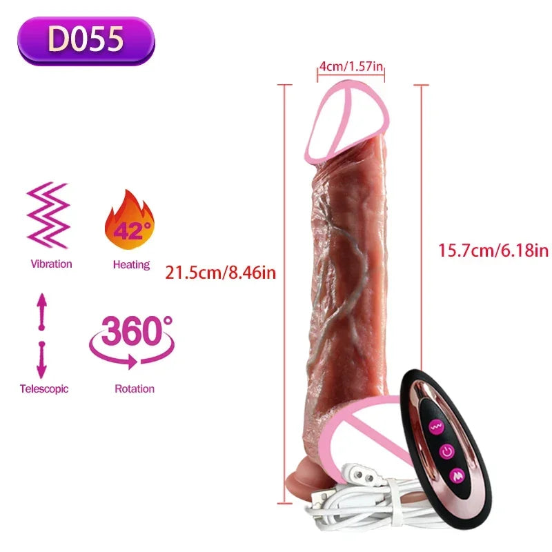Vibrador realista para mujer con mando a distancia