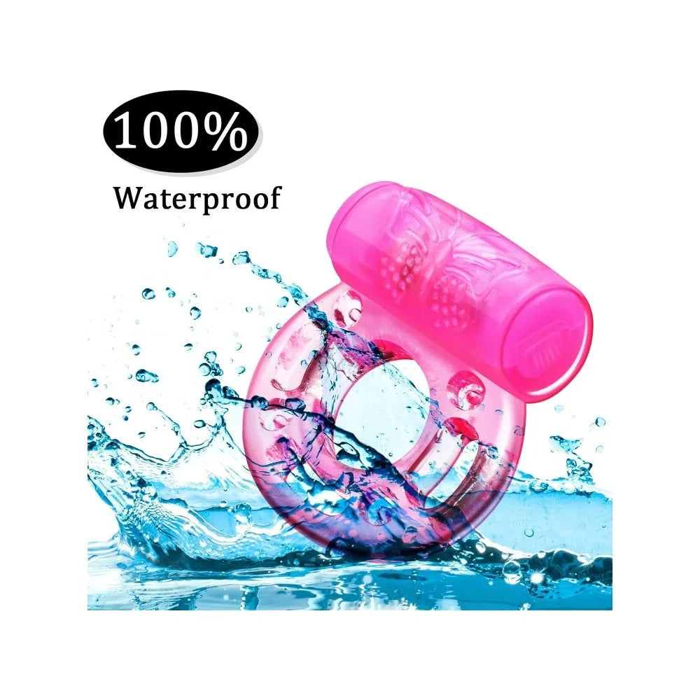 Vibrierender Penisring Vibrator Silikon Penisring mit Klitorisstimulator Intime Sexspielzeuge Männer Langanhaltende Stärkere Vibratoren Ring