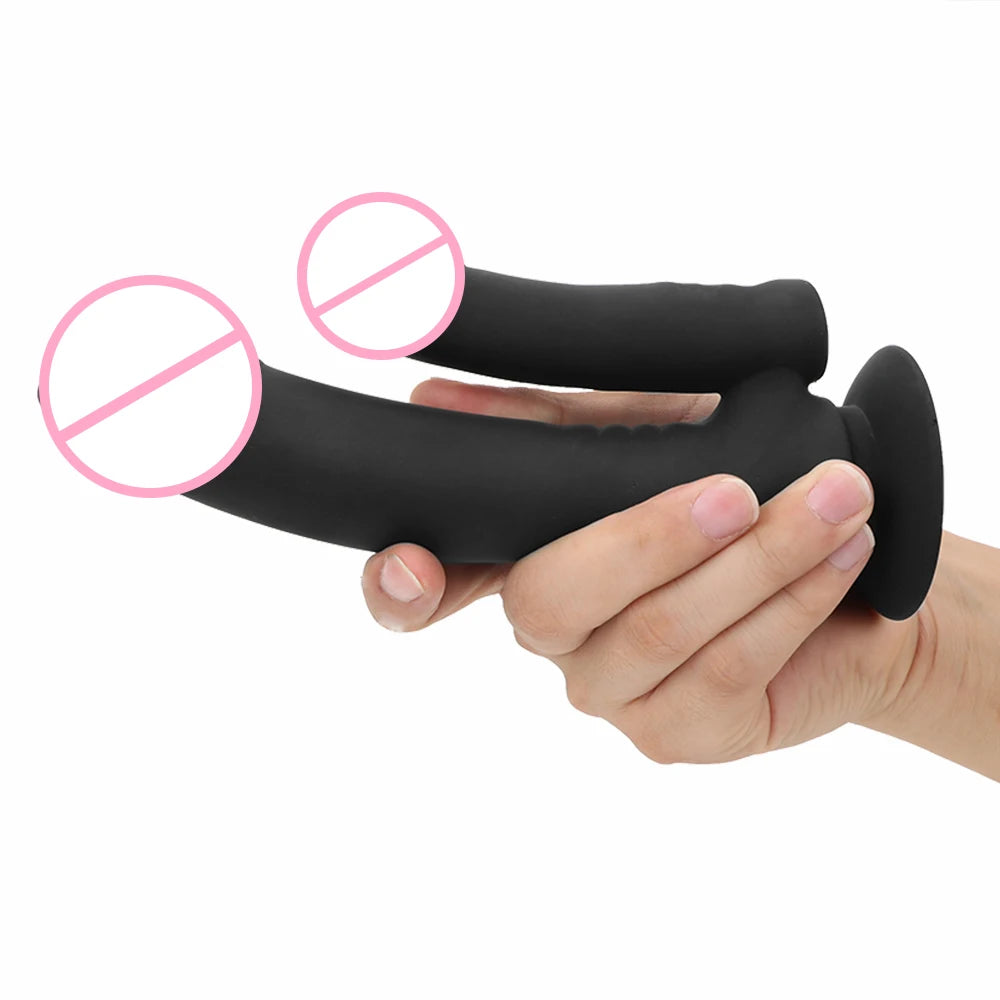 Vibrators Silicone Waterproof Vagina Clitoris Massager Lesbian Dildo Butt Plug Sex Toys for Women Female Double Dildo