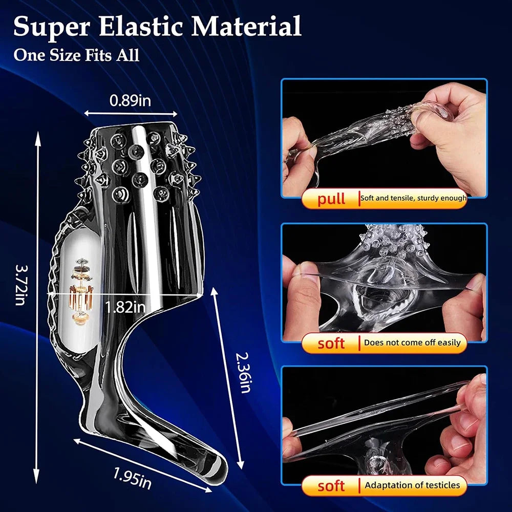Anillo vibrador de silicona para hombre — erección más duradera