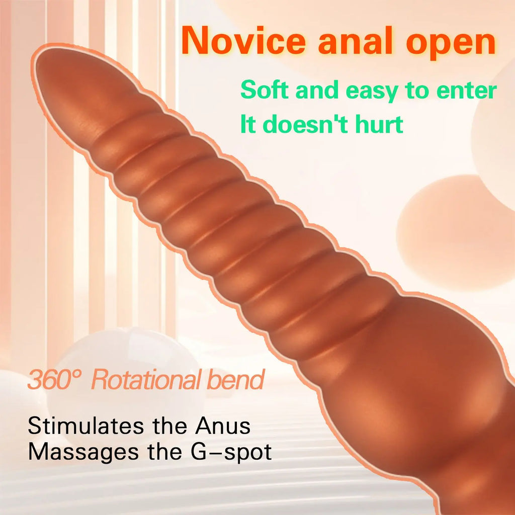 Set de Cuentas Anales Grandes y Dilatadores Anal – Plug Anal Progresivo con Consolador para Placer Avanzado