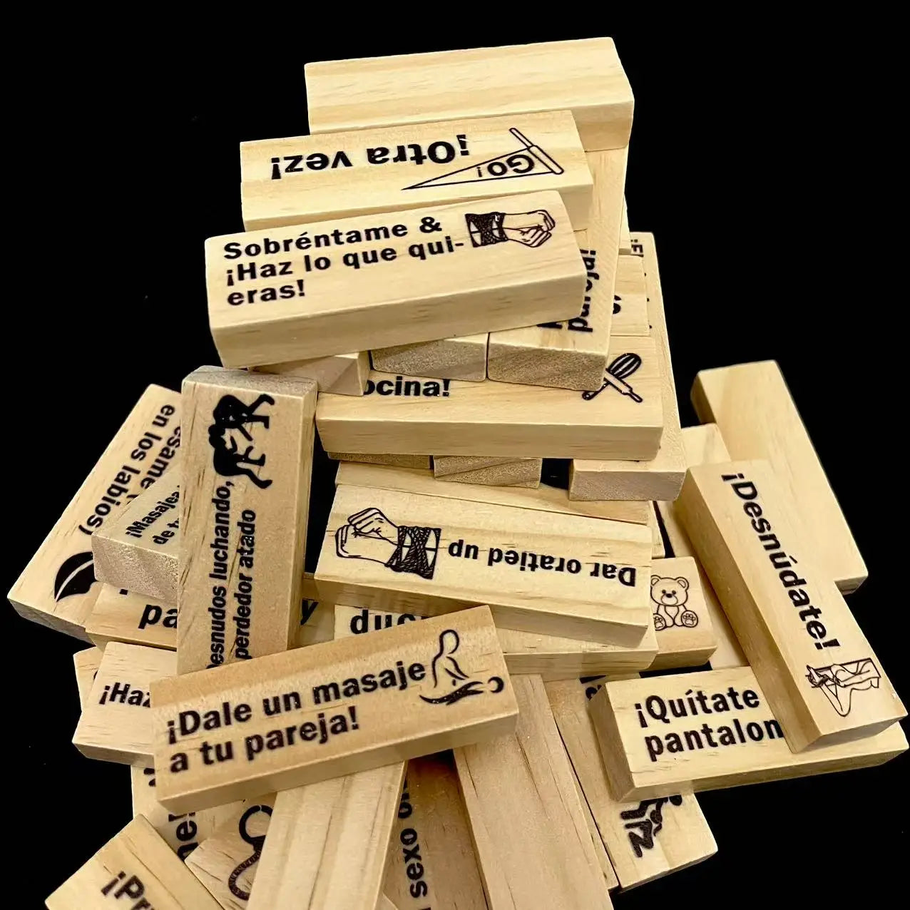 48Pcs Board Games Sexy Tоy Couples Sexy Equipment Block Passion Tower Date Night Adult Party Game For Spanish SM Product